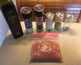A picture of step 1 of Pasta salad with herb chicken (cestovinový šalát s kuracím mäsom).