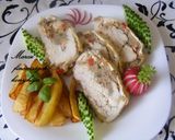 Gombás-májas csirkemell recept fázis 2 fotója