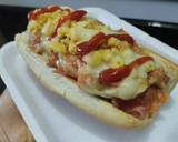 Foto del paso 8 de la receta: Perrito🌭caliente con jamón🥯y ensalada🥓🥯🧀🧅🍎🥕