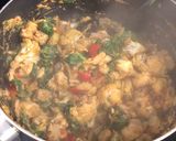 A picture of step 5 of Roast cauliflower and chicken curry 🍛.