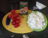 A picture of step 1 of Paneer ghotala.