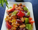 A picture of step 3 of Mexican beans salad.