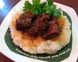 Hình bước làm 5 của món Xôi sườn cay Hà Nội