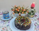 A picture of step 5 of Dates Chocolate cake.