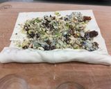 A picture of step 2 of Medjool Dates With Blue Cheese Roll Puff Pastry Pinwheel.