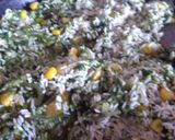 A picture of step 7 of Paalak Corn Rice.