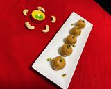 A picture of step 3 of Foxtail Ladoo/ Thinai Ladoo.