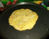A picture of step 4 of Moong daal cheela.