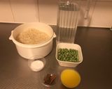 A picture of step 1 of Peas Pulao / Matar pulao.