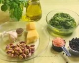 A picture of step 1 of Fresh Basil pasto sauce.