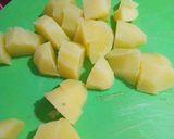 A picture of step 1 of Smokey potatoes box patties.