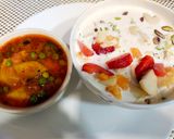 A picture of step 7 of Vrat special without onion and garlic Aloo matar ki sabzi.