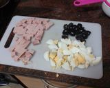 Foto del paso 4 de la receta: Ensalada de judías verdes con tomate, mozzarella, jamón cocido y huevo duro