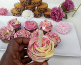 A picture of step 1 of Multicoloured Buttercream frosting.