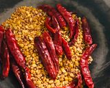 A picture of step 3 of Kandi Podi/Andhra Lentils Powder.