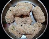 A picture of step 14 of Green garlic pulao croquettes in Spanish style.