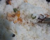 A picture of step 3 of Mushroom n babycorn Thai rice.