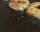 A picture of step 3 of Potato doughnuts with leftover soup.
