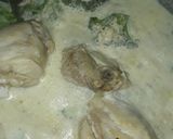 Foto del paso 3 de la receta: Ravioles con salsa blanca, brócoli y pollo