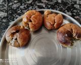 A picture of step 3 of Bati in Appam Maker with Tomato Chokha.