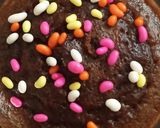 A picture of step 5 of Chocolate biscuit cake.