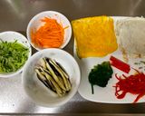 A picture of step 2 of Rainbow Roll Sushi.