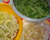 Foto langkah ke 2 dari resep Kangkung, Kecambah & Labu Siam Saus Kacang (For My Diet).