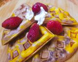 A picture of step 5 of Choco orange waffle cake.