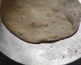 A picture of step 1 of Tandoori roti wrap.