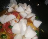 A picture of step 1 of Shaljum Palak chicken.