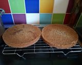 A picture of step 6 of Vickys Banana Layer Cake GF DF EF SF NF Vegan.
