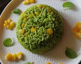 A picture of step 4 of Corn palak rice.