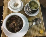 Hình bước làm 5 của món Tim heo tiềm nhân sâm