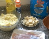 Foto del paso 2 de la receta: Bombas de papas 🥔, rellenas de jamón y queso