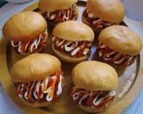 Gambar langkah 10 resipi Burger Kebab Daging.