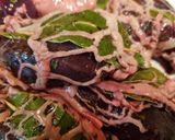 A picture of step 4 of Fegatelli, Zolfini Beans, and Tuscan Kale.