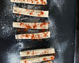 A picture of step 2 of Tofu chips with plum sauce.