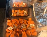 A picture of step 1 of Roasted sweet potatoes.