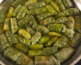 A picture of step 9 of Mimika's Stuffed Grape Leaves (Dolmadakia).