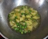 A picture of step 2 of Broccoli Potato Matar ki Sabji.