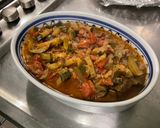 Une image de l'étape 15 de Courgettes et tomates, oignon rouge au bouillon de gambas.