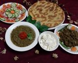 A picture of step 5 of Sarso ka saag and makai ki roti.