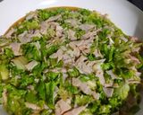 Foto del paso 3 de la receta: Tortilla de lechuga y jamón con centro de queso🥬🧀