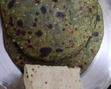 A picture of step 5 of Palak paratha.