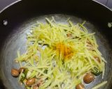 A picture of step 2 of Mavinakayi Chitranna (Raw mango rice).