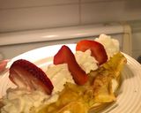 Hình bước làm 5 của món Bánh Crepe với hoa quả