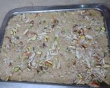 A picture of step 12 of Dry fruit suji tukri.