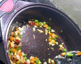A picture of step 3 of Fish and plantain fried rice.