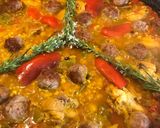 Foto del paso 25 de la receta: Paella valenciana de carne, albóndigas y verdura variada