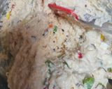 A picture of step 5 of Eggless Pizza Muffins.